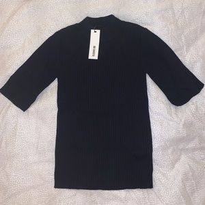 BB DAKOTA 3/4 sleeve high neck ribbed tee (new)